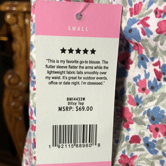 BB Dakota by Steve Madden Floral Ditsy Top Size Small NWT - Picture 4 of 7